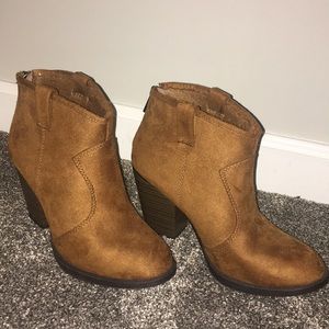 Brown Heeled Booties